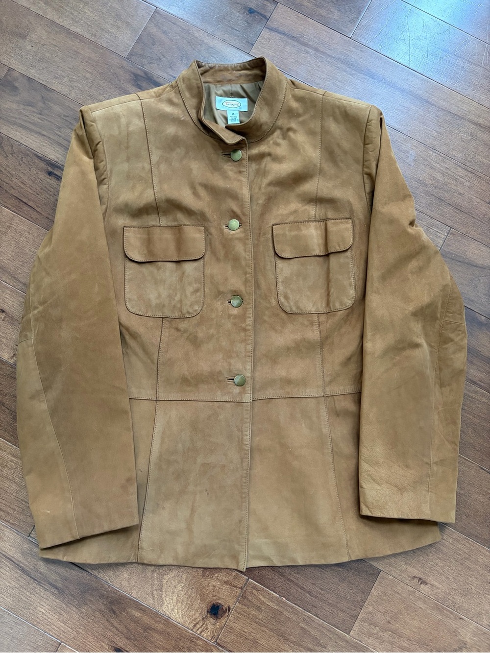 Talbots Camel Suede Button Jacket